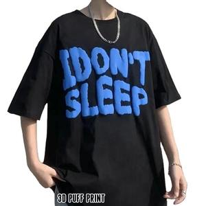 T-shirt décontracté unisexe surdimensionné en coton 100% uni à manches classiques et col en V, avec logo frontal, respirant et à séchage rapide, couleur 2026 - Product Image 1