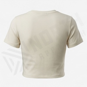 เสื้อครอปท็อปผ้าฝ้ายสีตามสั่งสำหรับผู้หญิง น้ำหนักเบา สวมใส่สบาย เหมาะสำหรับใส่ทุกวัน สตรีทแวร์ ฟิตเนส ออกกำลังกาย เสื้อยืดแอคทีฟแวร์ - Product Image 2