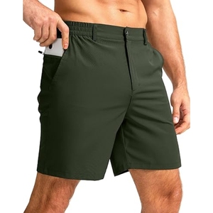 Men's light blue solid shorts Quick dry board shorts Drawstring waist swim trunks Casual mid rise - Product Image 4