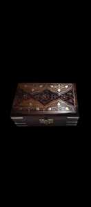 Handmade Wooden Jewelry <b>Box</b> Brass Inlay Floral Carved Storage Organizer Rectangular <b>Keepsake</b> Case for Home Gift - Product Image 5