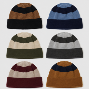 <b>Winter</b> <b>Hat</b> Unisex Knit Beanie Ribbed Cuff Skull Cap for Outdoor Daily Wear - Product Image 1