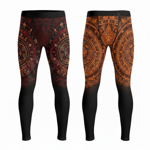3D Printed Customized Design Sublimation Soft Durable Spandex Polyester High Waist Compression Leggings For Men's Custom Pants - Product Image 4