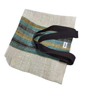 Bolsa de Mano de Cáñamo Hecha a Mano con Tela Tejida a Rayas, Bolsa de Compras Ecológica y Sostenible con Forro de Algodón, Logotipo Personalizado - Product Image 6