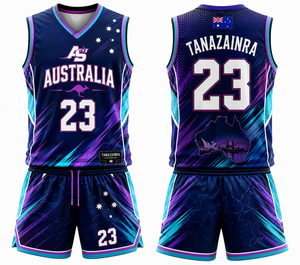 Maillot de basketball personnalisé, nouveau style, 100 % polyester, broderie cousue, vente en gros, pour adultes, vierge, imprimé par transfert thermique, respirant - Product Image 1