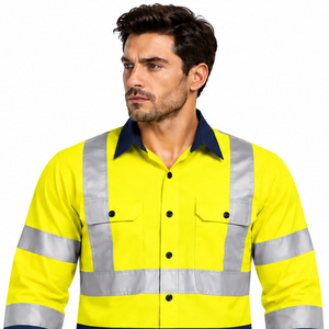 Chemises de travail haute visibilité EAZWEARS pour hommes, vêtements de sécurité, visibilité, fournisseur OEM, construction, industrie, marque privée, uniformes, vente en gros - Product Image 5