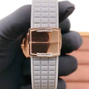 Montre BOJ P.P.018 pour homme, affichage analogique classique, baguette en moissanite, bracelet en alliage, boîtier plaqué or rose 20 mm, verre 41 mm - Product Image 6