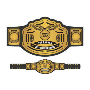 Cinturón de Campeonato Personalizado con Logotipo, Cinturón de Ganador con Diseño de Águila, Trofeo Deportivo de Metal Dorado, Cuero PU - Product Image 4