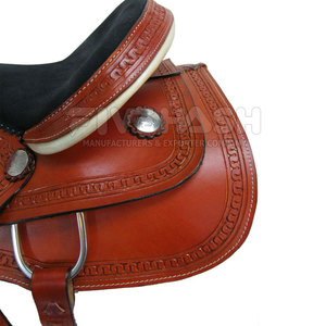 Selle Western en cuir de qualité supérieure pour l'équitation professionnelle et le travail à la ferme - Product Image 5