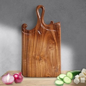 Tabla de cortar de madera de Sheesham al por mayor |   Tabla de servir artesanal de caoba de la India - Product Image 4