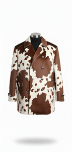 Veste en cuir véritable de luxe pour homme, col montant, style moto et motard, chaude pour l'hiver, noir et blanc, vente en gros - Product Image 6