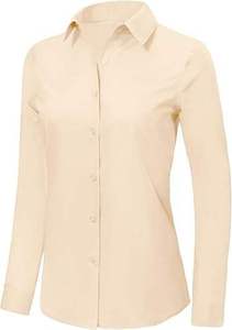 Custom Womens Business <b>Dress</b> Shirts Long <b>Sleeve</b> Office Blouses Casual Eco-Friendly Breathable 100% Cotton <b>Pencil</b> Silhouette - Product Image 6