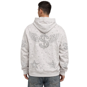 Trending Y2K Bling Rhinestone Graphic Hoodies Full Zip Heavy Fleece Streetwear Custom Logo Bulk Supplier Premium Quality - Product Image 3