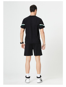 Conjunto Deportivo de Verano para Hombre, Camiseta y Pantalones Cortos de Punto de Secado Rápido, Color Verde Azulado Sólido - Product Image 6