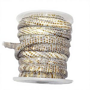 Cordones lisos de cuero Nappa Premium con acabado impermeable cosido para bolsos, prendas, zapatos y textiles para el hogar - Product Image 1