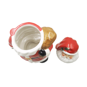 Glazed Porcelain Santa Claus <b>Jar</b> Hand-Painted Festive Biscuit Container Kitchen Decorative Christmas Treat Holder Organizer Cent - Product Image 2
