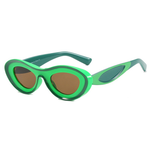 New Fashion Colored Oval <b>Sunglasses</b> Trend Personalized Concave Shape Oval <b>Sunglasses</b> - Product Image 6