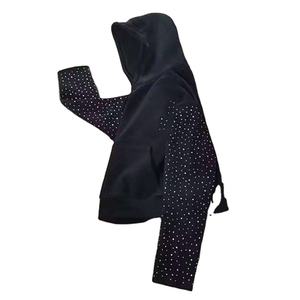 Survêtements pour hommes avec strass, pantalons de survêtement amples, 100% coton, molleton uni, tissu doux, fabrication de vêtements, prix bas - Product Image 5