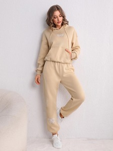 Ensemble de survêtement unisexe en coton molletonné épais, personnalisable, style streetwear, coupe oversize, avec capuche, pour la vente en gros - Product Image 6