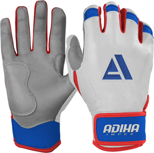 Gants de frappeurs en cuir professionnels de qualité supérieure, blancs et gris, rembourrés, fermeture auto-agrippante, ambidextres, unisexes, pour entraînement adulte - Product Image 3