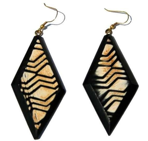 Boucles d'oreilles ZEHRA INDUSTRIES 100% corne de buffle véritable pour femmes, écologiques, style moderne chic, style nautique, longues cornes, artisanat naturel - Product Image 5