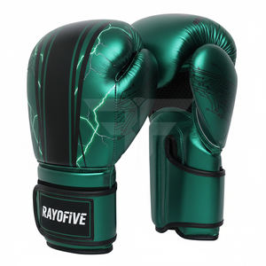 Guantes de boxeo personalizados de cuero PU, guantes de entrenamiento personalizados para saco de boxeo y sparring, guantes de boxeo profesionales - Product Image 3