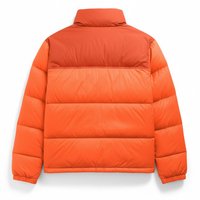 Nouvelle Arrivée Manteau d'hiver orange pour homme, col montant, fermeture éclair, épais, décontracté, couleur unie, coupe classique, en polyester