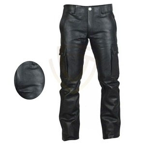 Pantalones de Cuero para Hombre de Alta Calidad, Estilo Casual, Color Sólido, Pantalones de Cuero para Hombre Más Vendidos - Product Image 6