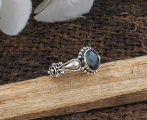 925 Sterling <b>Silver</b> Bezel Setting Turquoise Brilliant Cut Handmade Classic <b>Boho</b> Dainty Solitaire <b>Ring</b> Certified Jaipur Unisex - Product Image 6
