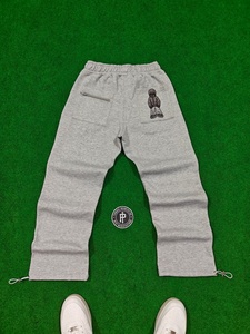 Pantalon de jogging taille haute à bande réglable, coupe droite, avec poches, style hiver, jambe large, en tissu respirant - Product Image 3