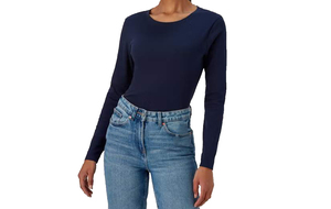Soft cotton women's <b>t</b>-<b>shirt</b> breathable women's <b>t</b>-<b>shirt</b> lightweight ladies <b>t</b>-<b>shirt</b> Womens <b>Navy</b> Blue <b>Long</b> <b>Sleeve</b> <b>T</b> <b>Shirt</b> O Neck - Product Image 4