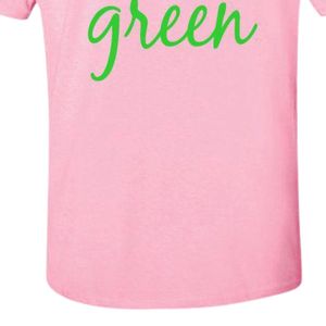 Camiseta Pretty in Pink Supreme en verde, camiseta de algodón de manga corta, top informal a la moda para mujer, ropa griega cómoda de verano - Product Image 3