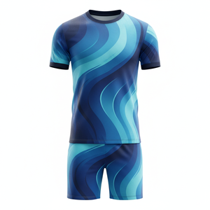 ชุดฟุตบอลแบบยูนิเซ็กซ์พร้อมกางเกงขาสั้น ผ้าพรีเมียม ชุดสองชิ้น ชุดฝึกซ้อมฟุตบอล ชุดกีฬาแบบซับลิเมชั่นสั่งทำได้ - Product Image 1