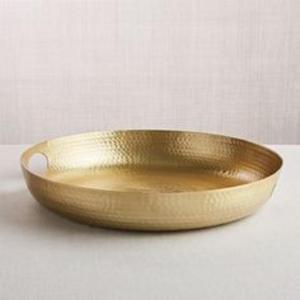 Plateau rustique en aluminium fait main, plat de service artistique en métal pour la décoration intérieure, la restauration, l'hôtellerie, la cuisine, la salle à manger et les célébrations - Product Image 2