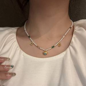 Collar de Cuentas de Cristal Retro con Diseño de Nicho, Estilo Chino Nuevo, Colgantes y Dijes de Perlas de Lujo de Alta Gama - Product Image 4