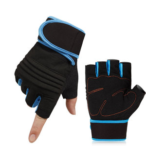 ถุงมือยกน้ำหนักแบบมีโลโก้กันกระแทกพร้อมที่รัดข้อมือ - Product Image 1
