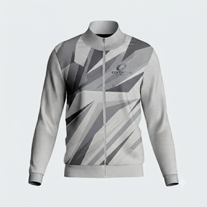 Chaqueta de Lona Estilo Diseñador de Moda para Hombre, Corte Regular, Estilo Urbano, Cuello Alto con Cremallera, Resistente al Viento, Transpirable, Color Sólido en la Parte Delantera - Product Image 1