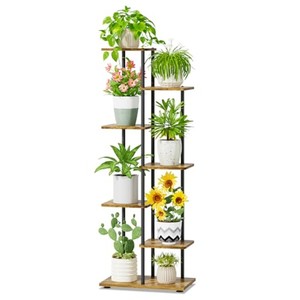 <b>Black</b> Stainless Steel Floating Bathroom Wall <b>Shelf</b> Set 3-Tier Minimalist Wood Handicraft Modern Geometric Storage Functions - Product Image 2