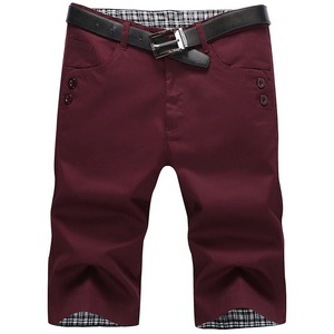Mens Customized Colors Oxford Bermuda <b>Shorts</b> Solid Color Mid Waist Casual Plaid Lining Elastic Waist Anti-Wrinkle Knitted - Product Image 1