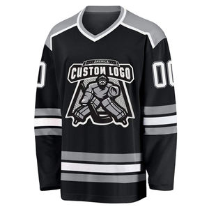 Camiseta de Hockey sobre Hielo Personalizada, Uniforme de Equipo Sublimado, Nombre y Número Personalizados, 100% Poliéster, Malla Transpirable, Ajuste Delgado, Acolchada, de Secado Rápido - Product Image 2