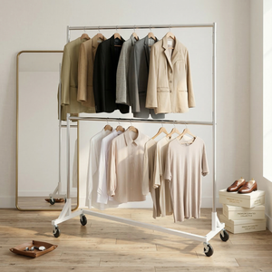 Estante de ropa de servicio pesado de Taiwán, fábrica de ropa, soporte de ropa de Metal ajustable industrial comercial personalizado para uso en almacén minorista - Product Image 1