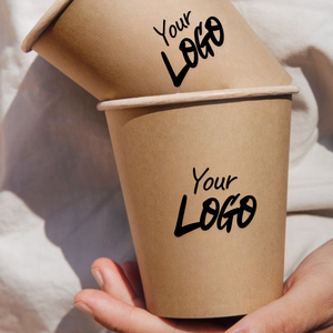 Disposable Kraft Paper <b>Cup</b> 6oz - 16oz with Custom Logo for Hot & <b>Cold</b> Beverages - Product Image 1