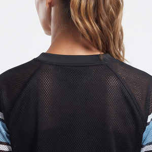 Camiseta de Fútbol de Malla con Cuello en V para Mujer, Manga Corta, Estampado Sublimado, Camiseta de Lacrosse de Malla de Alta Calidad para Mujer - Product Image 4