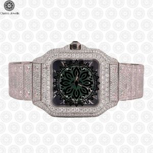 Montre de Luxe Charm Jewels en Acier Inoxydable, Mouvement Mécanique, Cadran 38mm, Bracelet 20mm, Étanchéité 10 ATM, Date Automatique, Haute Qualité - Product Image 1