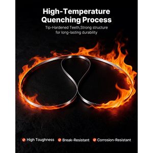 Hoja de Sierra de Cinta de Acero al Carbono de Alta Resistencia SK5 de 150 Pulgadas, 4 Dientes por Pulgada, 18 HRC, Dientes Afilados Endurecidos, 0.75 Pulgadas, Repuesto para Sierra Principal - Product Image 5