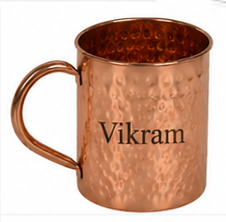 Taza de Cobre Martillado Personalizada con Grabado de Nombre |   Vaso para Beber de Cobre Puro |   Taza de regalo hecha a mano, taza de cobre grabada - Product Image 6