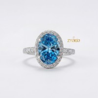 Bague de fiançailles élégante en or 14 carats avec diamant ovale de laboratoire de qualité supérieure, clarté VS, bijoux de mariage pour femmes