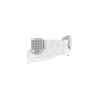 Grillz de Dientes Inferiores Personalizados con Diamantes Cultivados en Laboratorio, Estilo Iced Out, Plata de Ley 925, Joyería Dental Hip Hop, Fabricante ODM - Product Image 1