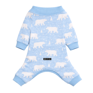 Pijama para perros con estampado de oso polar nevado, ropa de dormir suave y elástica para mascotas, ropa de dormir cómoda y transpirable para todas las estaciones, para uso en interiores - Product Image 5