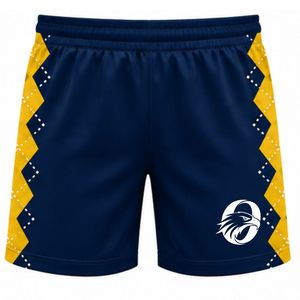 Navy Blue <b>Yellow</b> Sublimation Volleyball <b>Shorts</b> Athletic Team Bottoms Sportswear Competition Uniform Training Apparel Match - Product Image 1