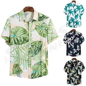 Chemise de plage décontractée pour homme, à manches courtes, en tricot, avec broderie 3D et en coton, conçue sur mesure - Product Image 6
